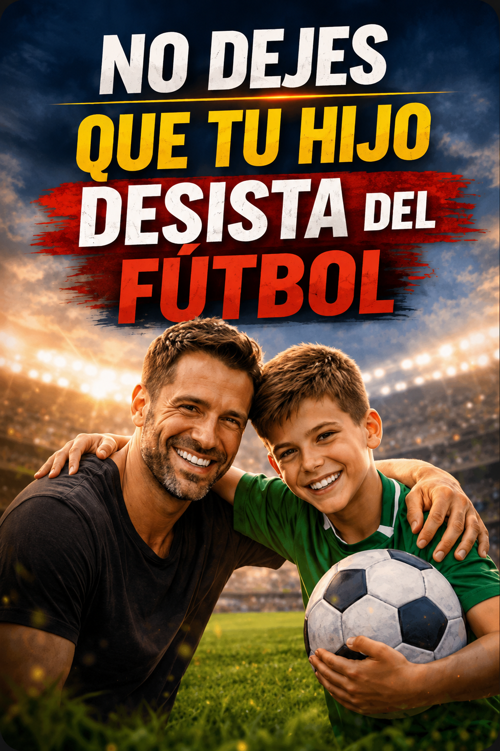 Portada de la guía: No dejes que tu hijo desista del fútbol